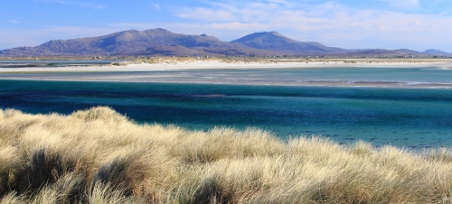 View of the South Uist hills from Lionacleit